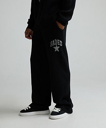 Faded Store Fluffy Knit Pant in Black