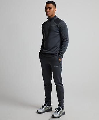 Monterrain Metric Poly Quarter Zip Tracksuit in Urban Charcoal