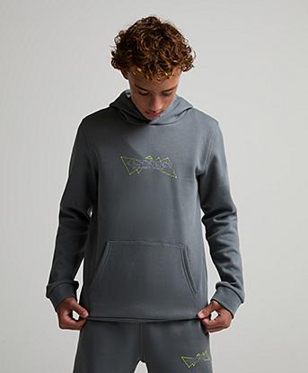 Alpyrex Junior Summit Trail Overhead Hoodie in Volcanic Veil / Citrus Fusion