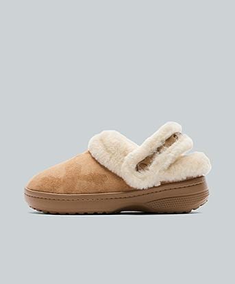 Crocs Womens Unfurgettable Suede Clog in Sepia