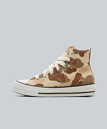 Converse Junior Chuck Taylor Throwback Hi Trainer in Miso Glaze / Warm Quarry / Unearthed