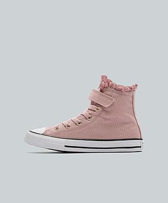 Converse Infant Chuck Taylor All Star Hi Ruffles Trainer in Petal Pit / White / Black
