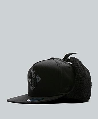 Dripmade Strike 3.0 Trapper Cap in Black