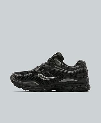 Saucony Junior ProGrid Omni 9 Trainer in Black / Gunmetal