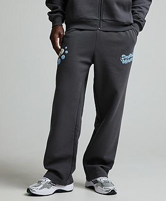 Epic Kid Sunken Dreams Baggy Fit Open Hem Jogger in Urban Charcoal