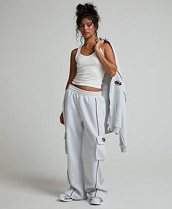 Dripmade Womens Reva Cargo Jogger in Ice Marl