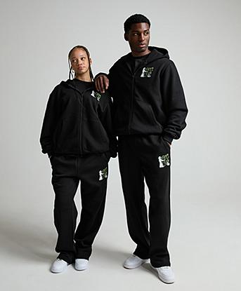 Epic Kid Spray Graffiti Full Zip Hoodie in Black / Green Camo