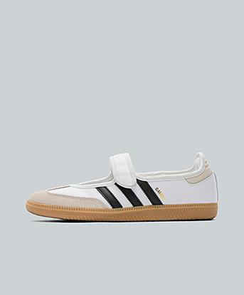 adidas Originals Womens Samba Jane Trainer in Footwear White / Aluminium / Core Black