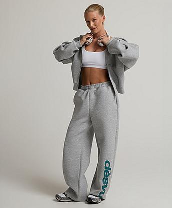 Dès Vu Womens Scuba Fleece Pant in Grey