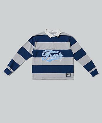 Fresh Couture Junior Rugby Graphic Polo in Brown / Ecru