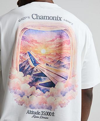 Celebre Plane POV Graphic T-Shirt in Chiffon White