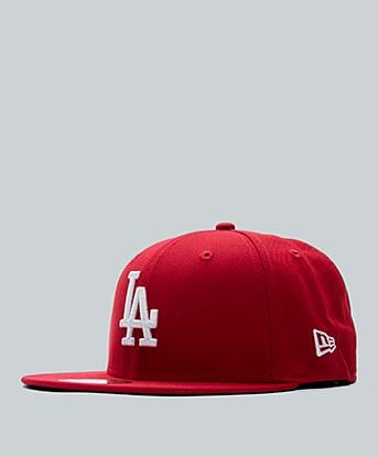 New Era 59FIFTY LA Dodgers Fitted Cap in Red / White