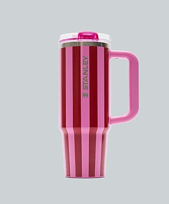 Stanley 1913 Quencher ProTour Flip Straw 30 Oz Tumbler in Popsicle Peppermint Stripe
