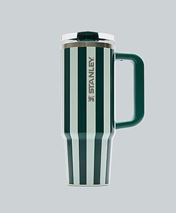 Stanley 1913 Quencher ProTour Flip Straw 30 Oz Tumbler in Wintergreen Peppermint Stripe